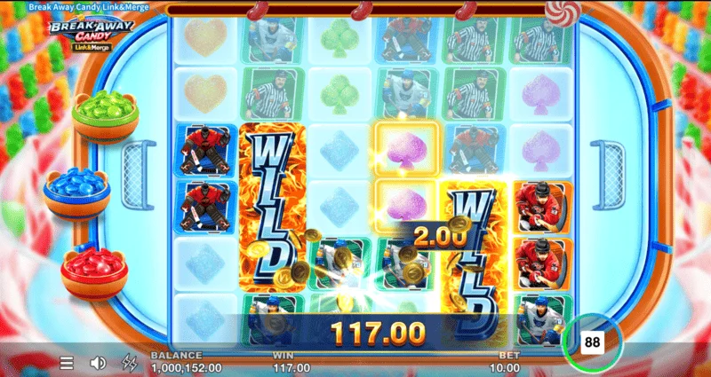 Break Away Candy - raundi Link&Merge me monedha të mbledhura
